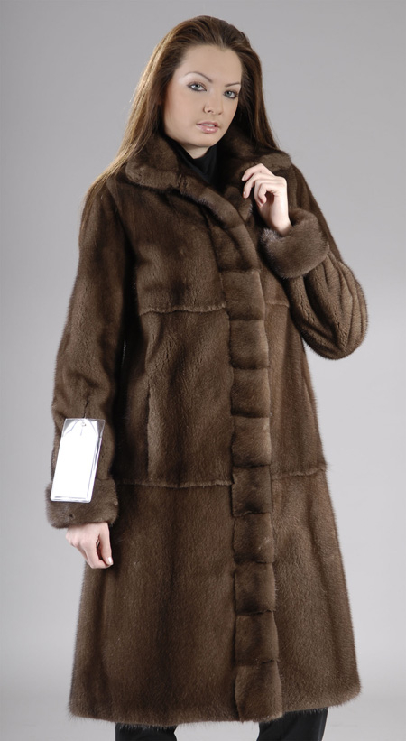 Knee length cheap mink coat