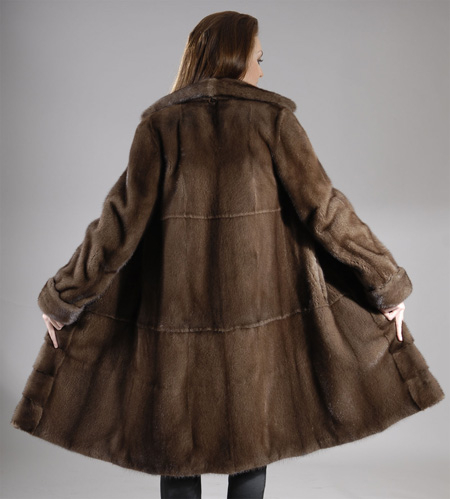 Knee length cheap mink coat