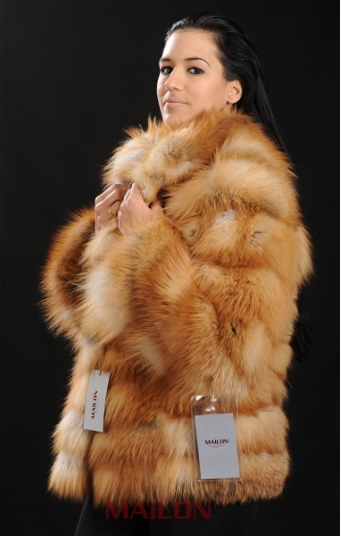 SAGA FURS Gold Fox Fur Jacket - Size Medium