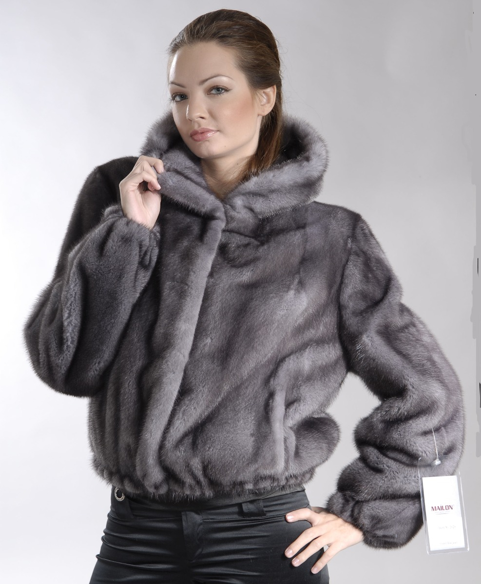 Mink hot sale hooded jacket